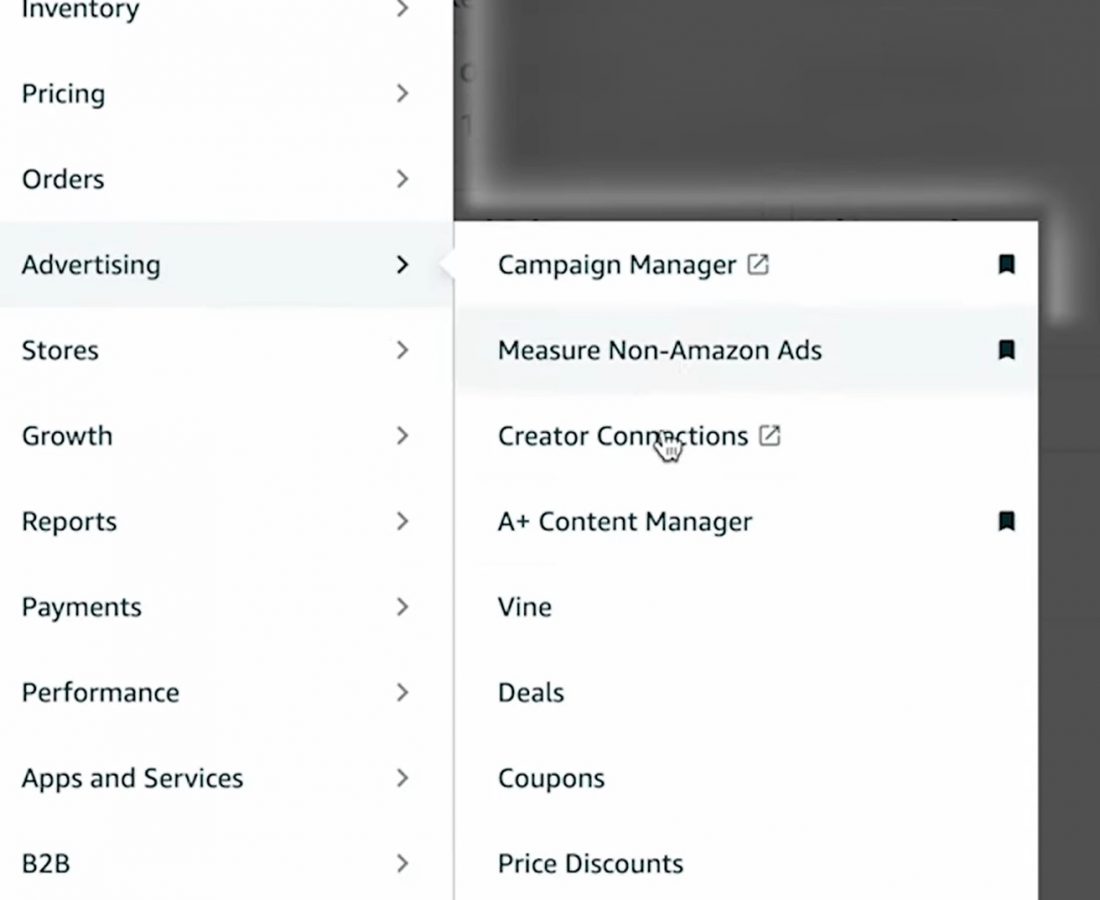 amazon seller central measure non amazon ads