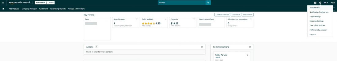 amazon seller central services
