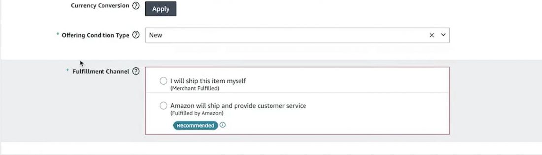 Amazon FBA account