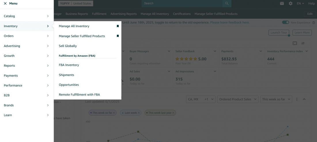Amazon inventory management