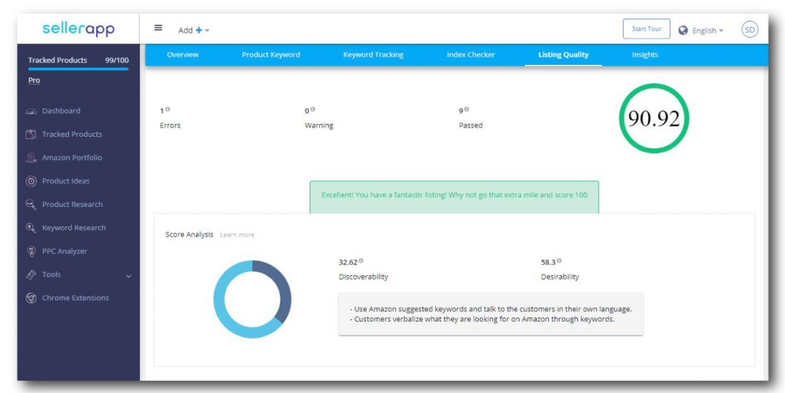 Sellerapp Product Tracking