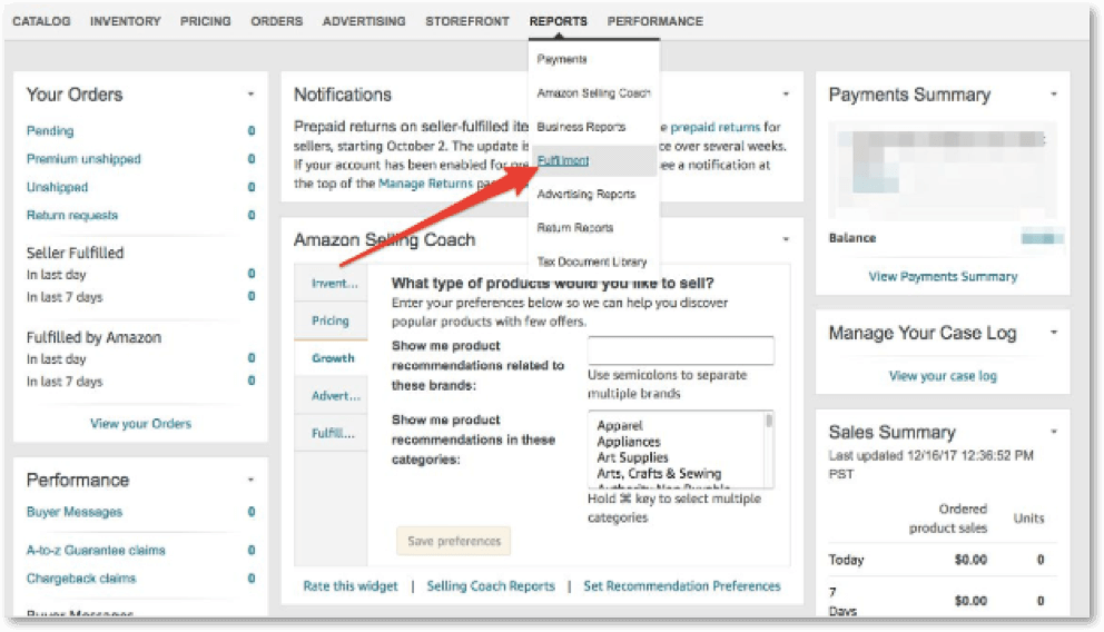 creating fulfillment report