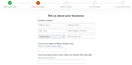 amazon seller registration