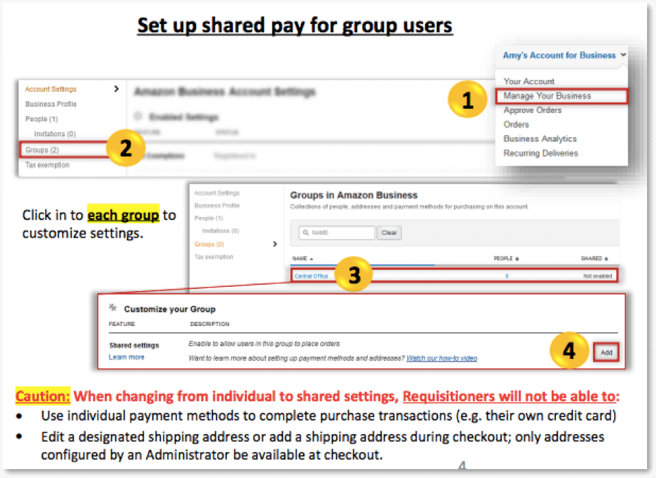shared pay for group users