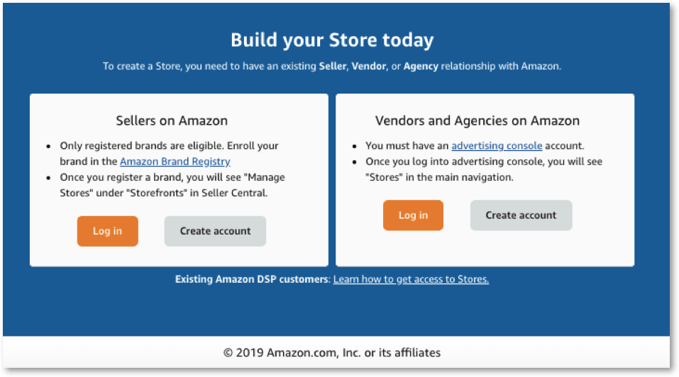 how to create an amazon store