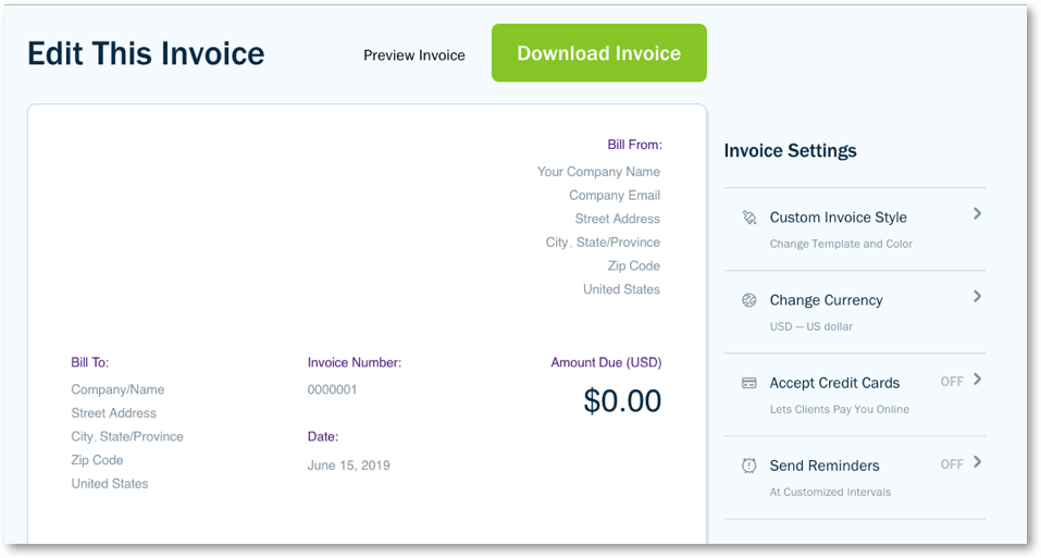 free invoice creator