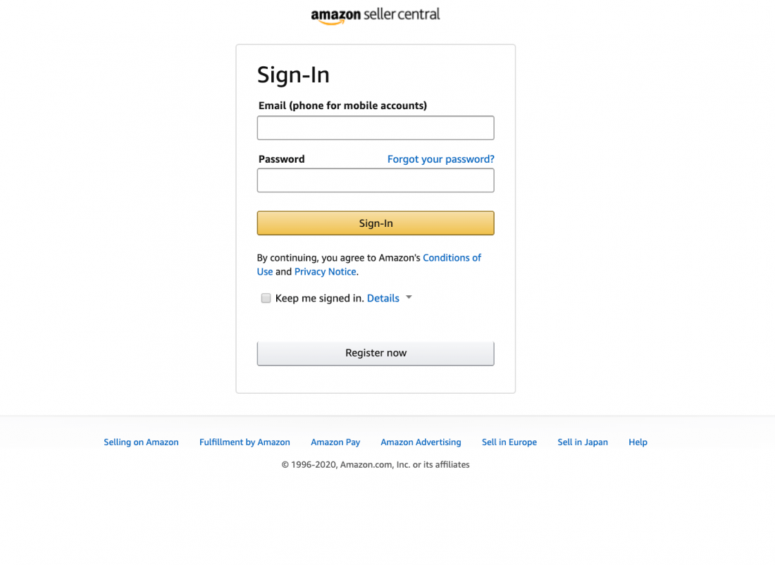 amazon seller registration