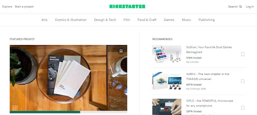 kickstarter product finder