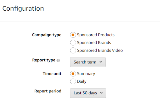 amazon campaign configuration setup