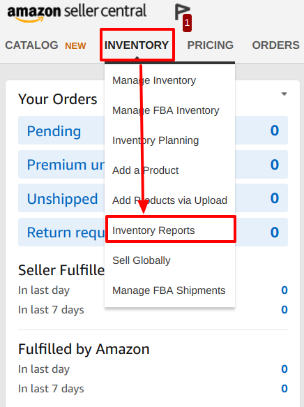 amazon inventory report