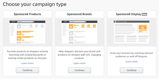 amazon sponsored campaign types