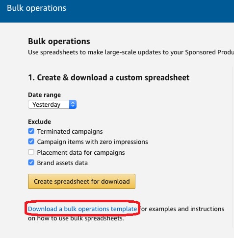 amazon ppc bulk operation template