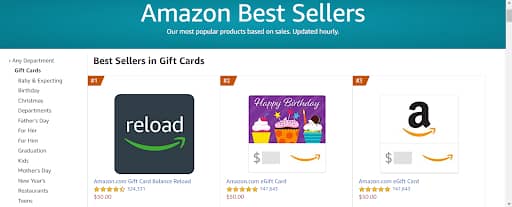 Amazon on best products selling Behold: 62