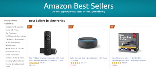 most sold items on amazon