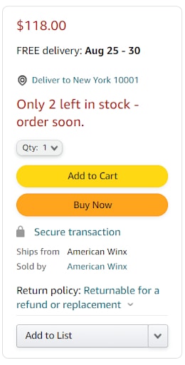 Amazon wish list purchased items