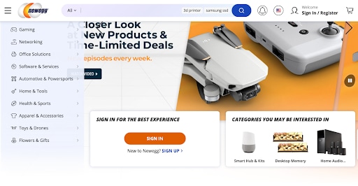 Newegg online marketplace