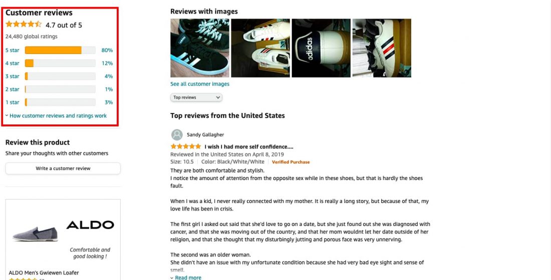 amazon product ratings