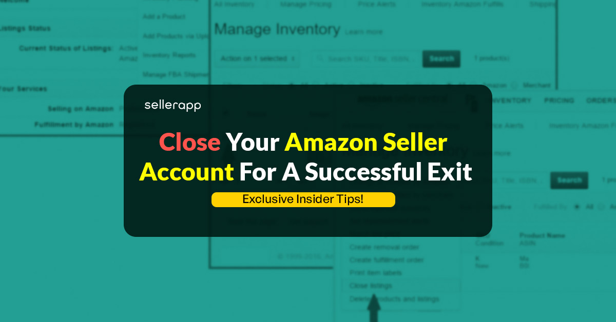 how to close an amazon seller account
