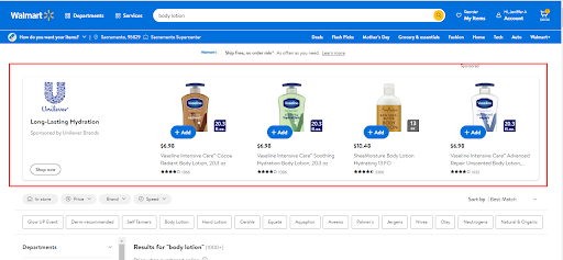 search ads on walmart connect