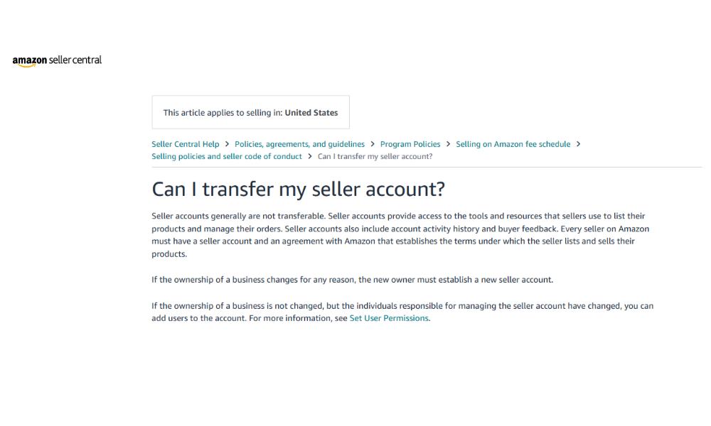 amazon seller account