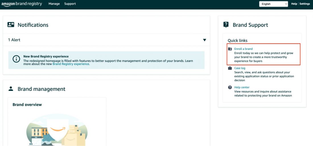 how to enroll in amazon brand registry
