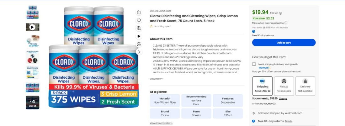 Best Selling Items on Walmart (What Millions of Shoppers Are Placing in Their Carts Right Now) 10 Clorox Disinfecting Wipes walmart best sellers