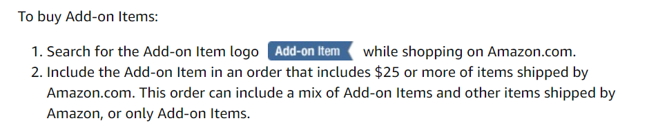 add-on products on amazon