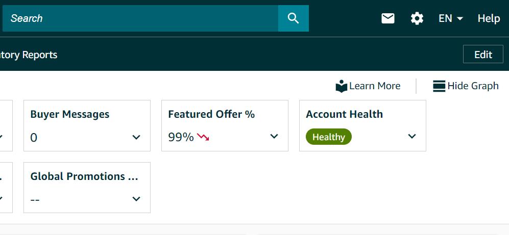 help section in amazon seller central dashboard
