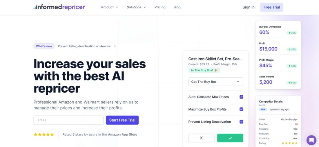 Increase your sales with best AI repricer