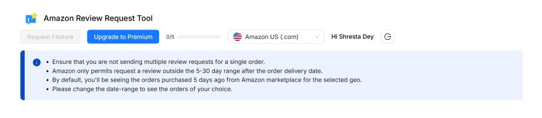 amazon review request tool