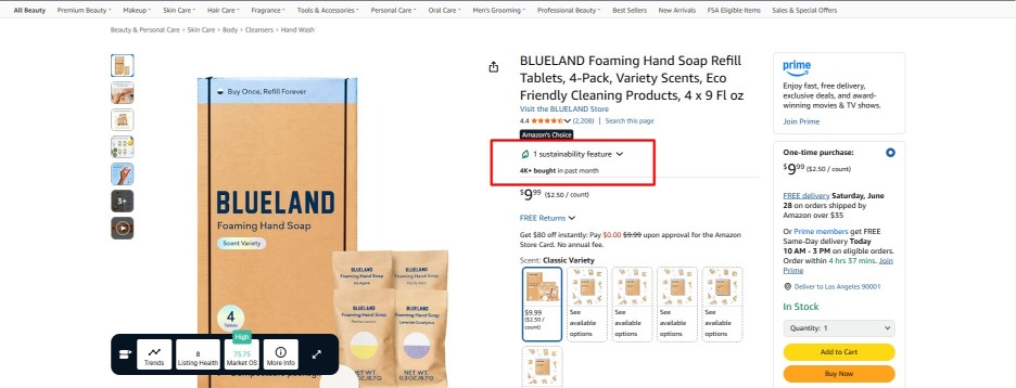 Ecommerce Conversion Funnel: Advanced Tactics to Boost Your Funnel Performance 5 blueland hand soap