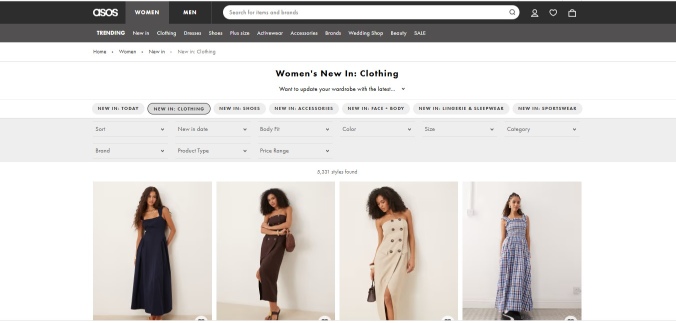 womens new clothing