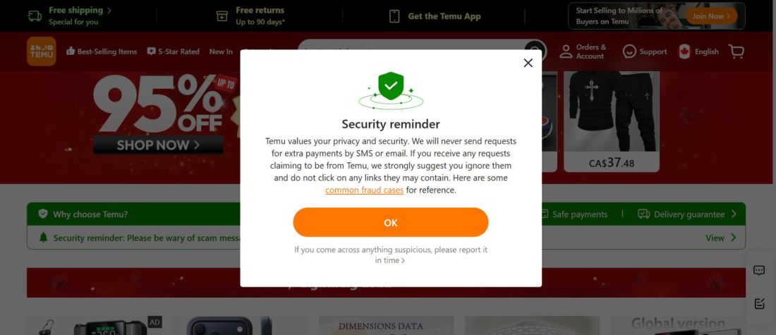Temu is legit as a company,