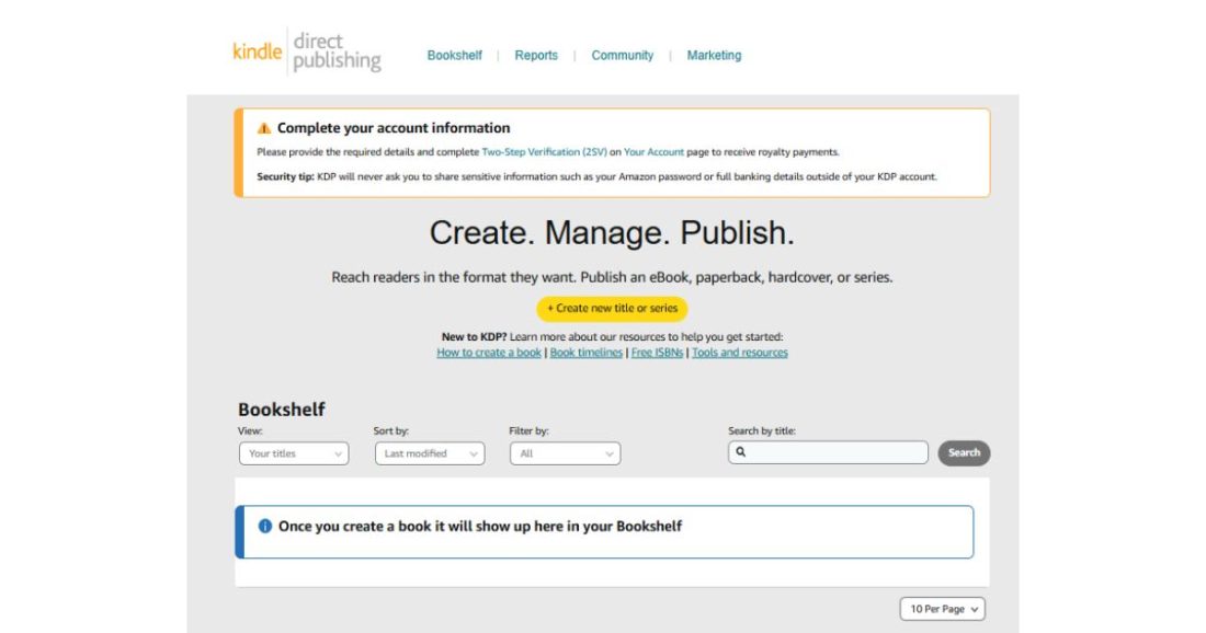 The Amazon Kindle Direct Publishing Guide for sellers 4 complete the in formation kdp
