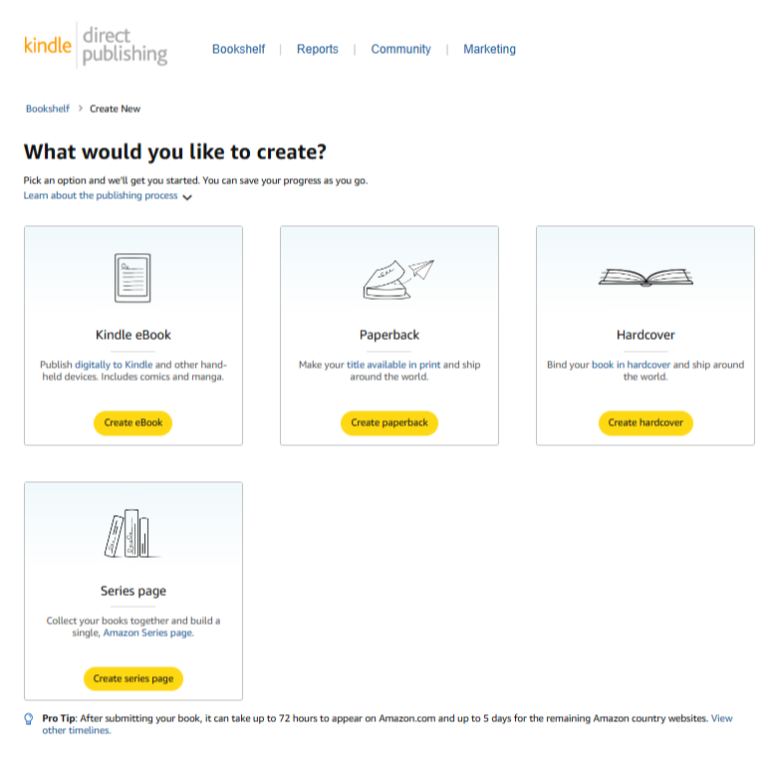 The Amazon Kindle Direct Publishing Guide for sellers 5 kdp options