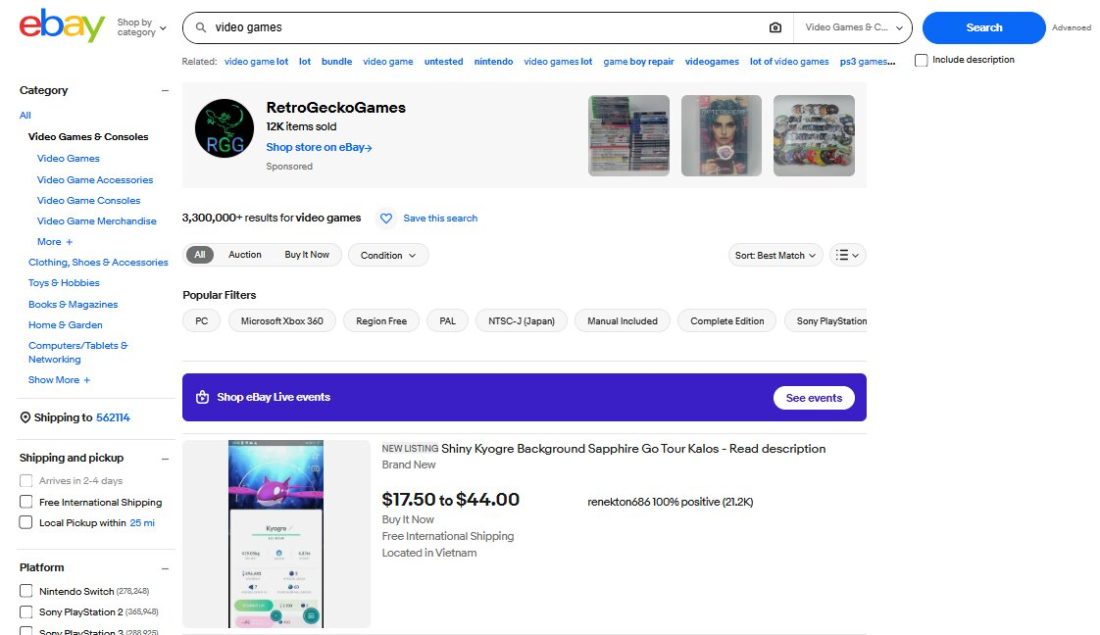 Video Games & Gaming Gear