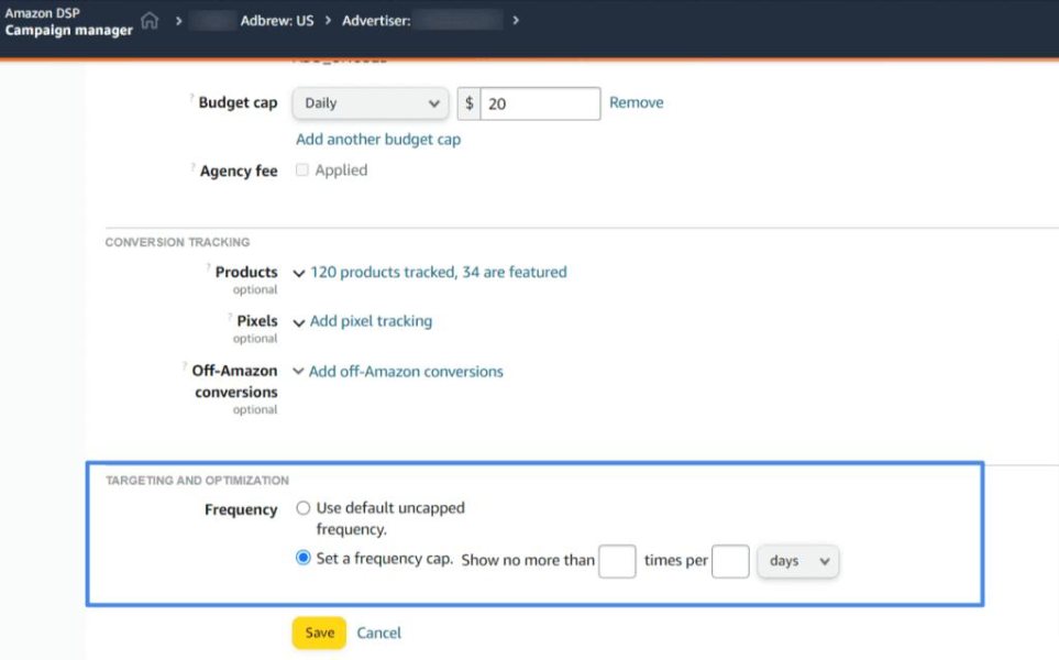 Amazon DSP Frequency Capping: A Complete Guide to Frequency Caps, Settings & Reports 3 amazon dsp frequency cap