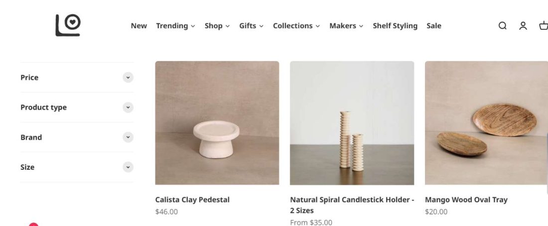 Minimalist and quiet luxury home goods