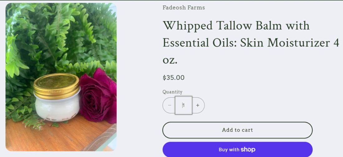 Tallow moisturizer