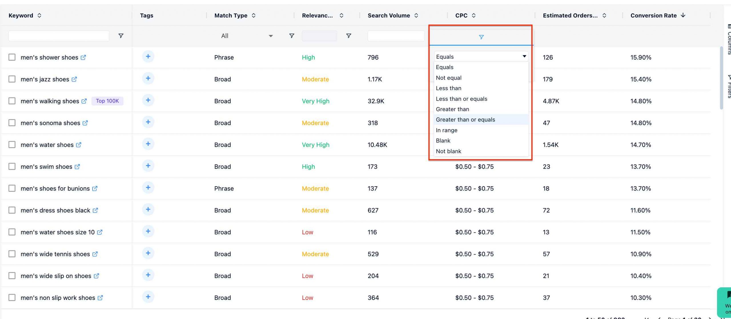 filter-by-search-volume