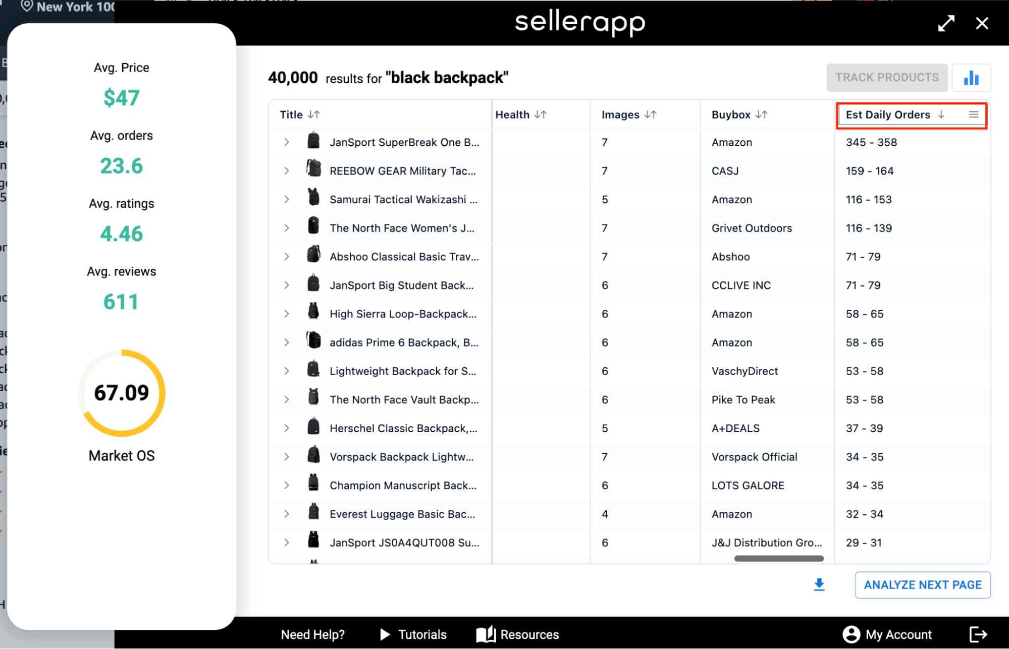 SellerApp Chrome Extension product research