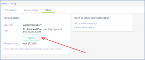 Upgrade SellerApp plan