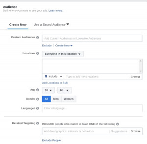 amazon Facebook audience setup