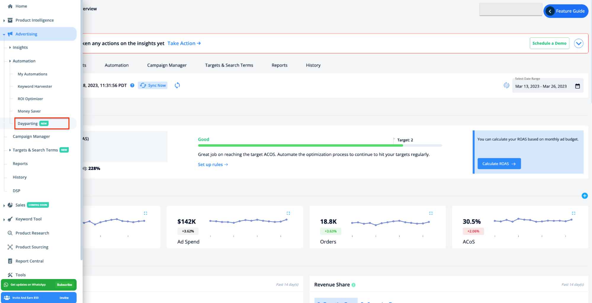How to set up dayparting in SellerApp