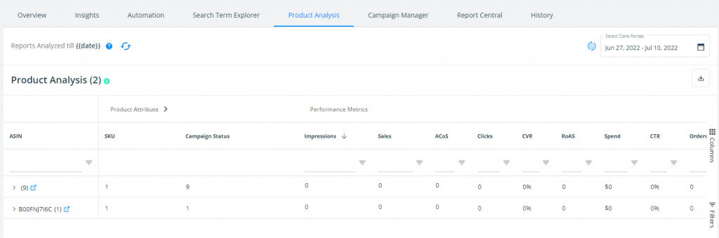 amazon product analysis