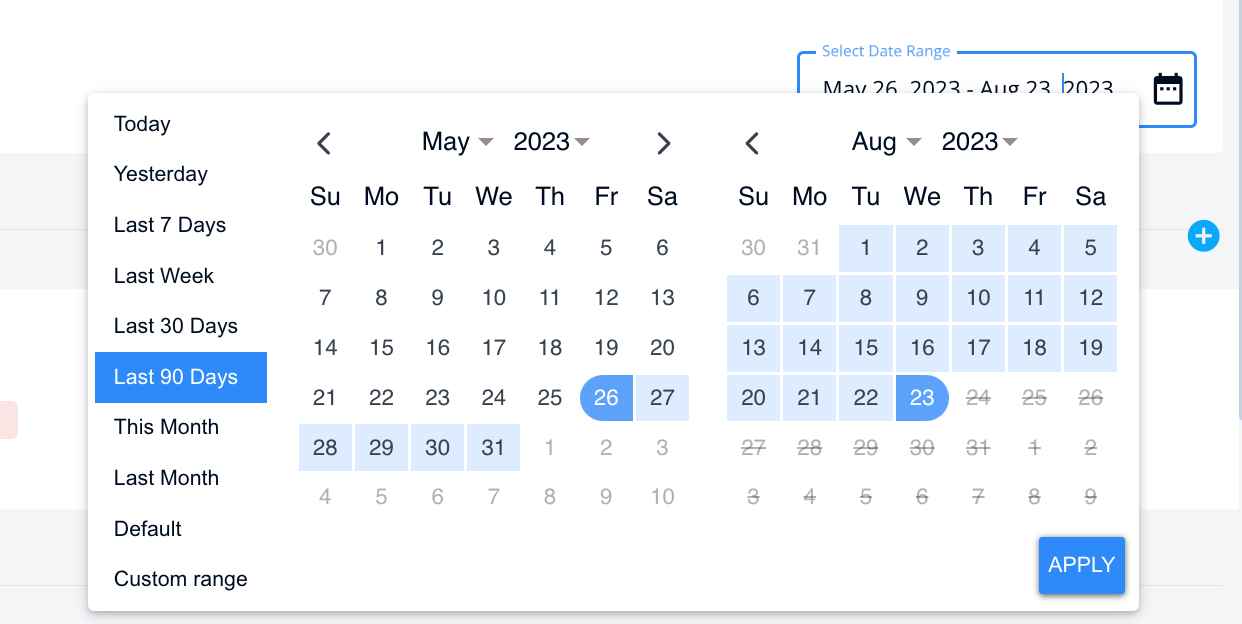 select date range