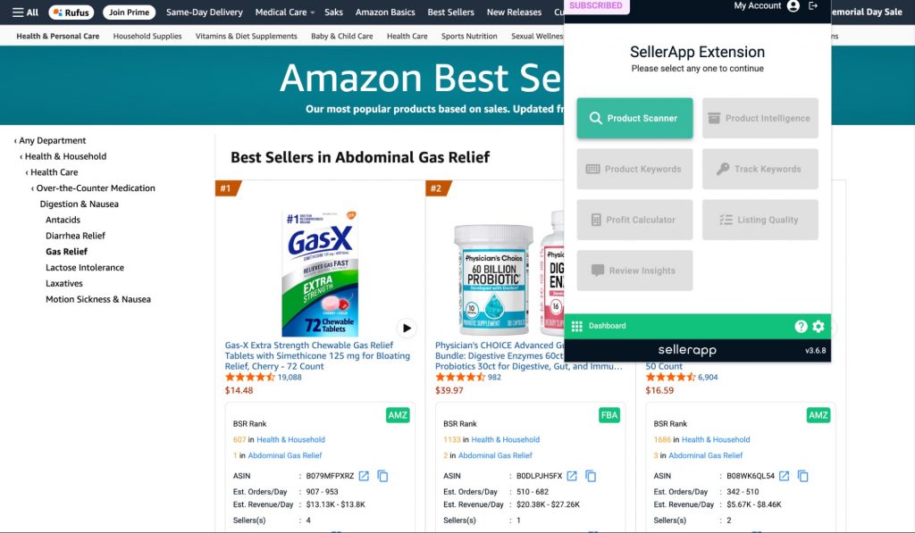 amazon best sellerapp extension