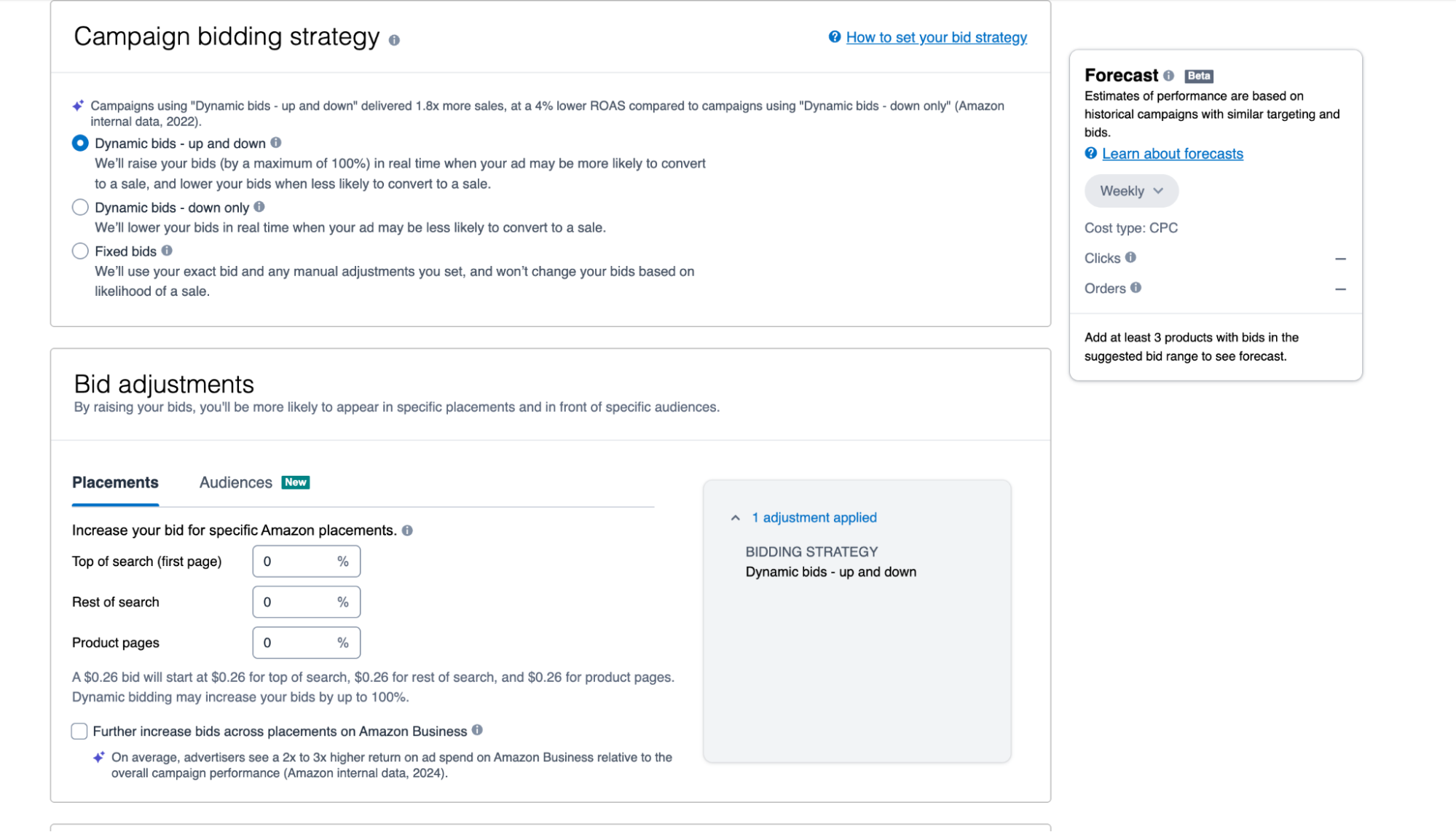 campaign bidding strategy