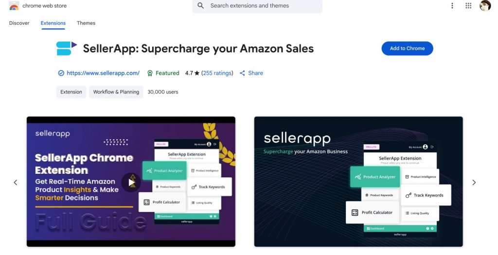 Sellerapp chrome